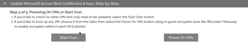 Step 5: Power on the VMs