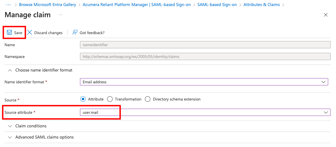 Entra application creation