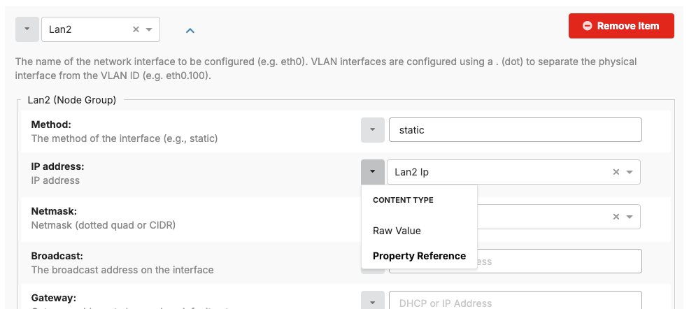 Network Configurations LAN2