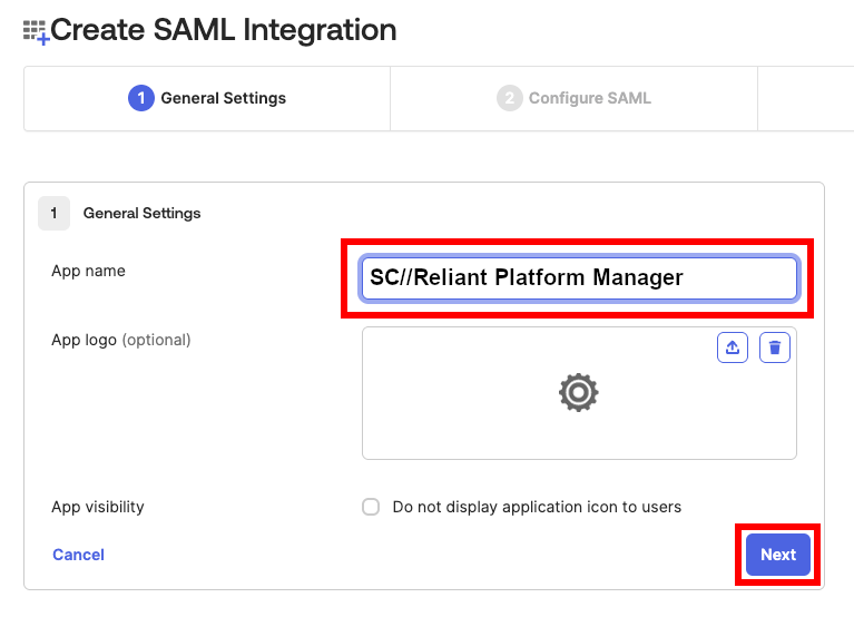 Okta Applications Sign-in method